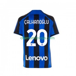 Camisola Inter de Milão Hakan Calhanoglu 20 Homem Equipamento Primeiro 2022-2023 Manga Curta